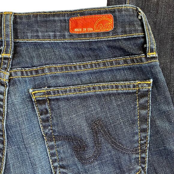 AG Adriano Goldschmied 27/28 The Jessie Curvy Boot Fit Low Rise Jeans Dark Wash - Picture 15 of 16